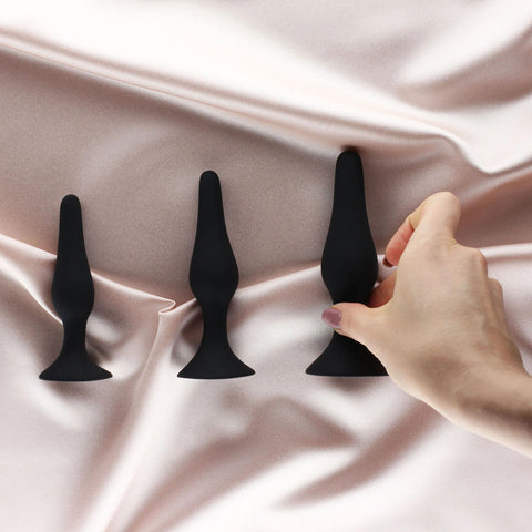 Alessandra 4 Pc Set Anal Plugs Black Anal Products