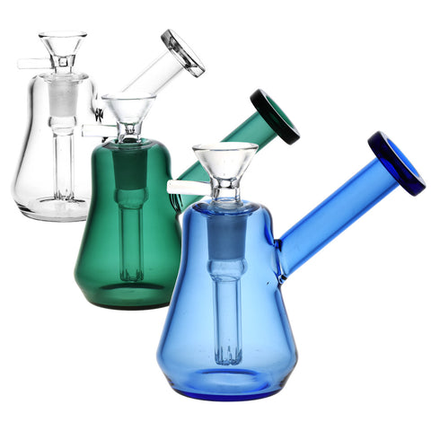 Compact Travel Glass Bubbler | 4" | 14mm F | Colors Vary