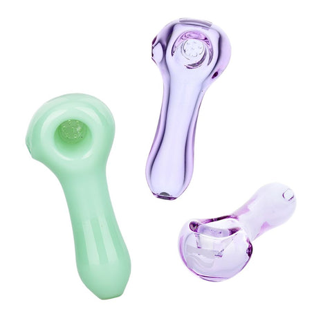 Pulsar Honeycomb Screen Glass Spoon Pipe | 4" | Colors Vary