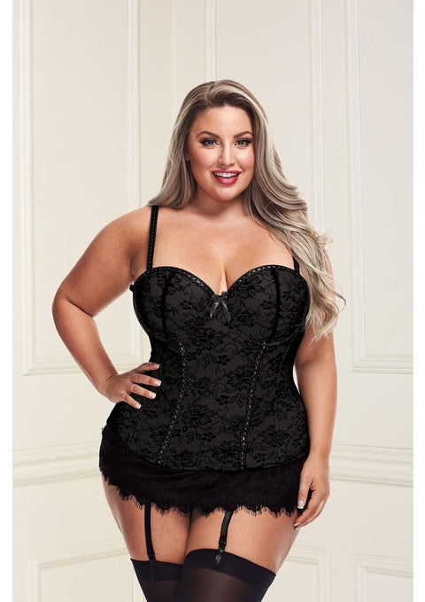 BACI BUSTIER AND GSTRING - BLK XL Lingerie