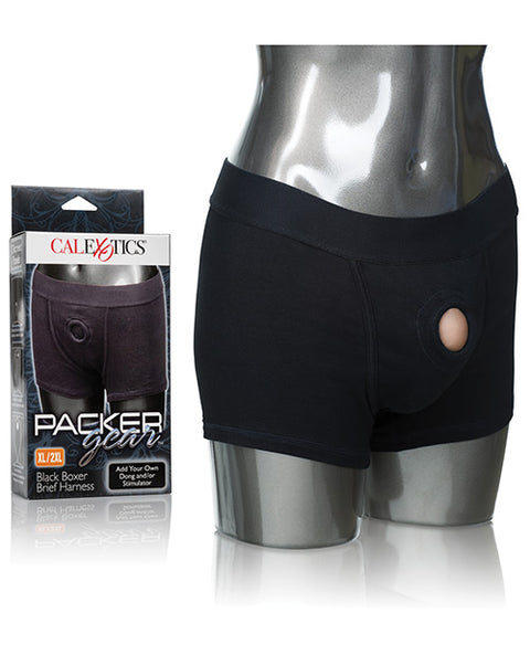 Packer Gear Boxer Brief Harness XL/2XL - Black Strap Ons