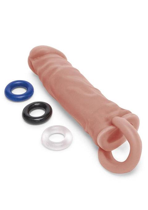 SU 1 IN. REALISTIC PENIS EXTENDER W/ BALL LOOP - TAN Penis Enhancement
