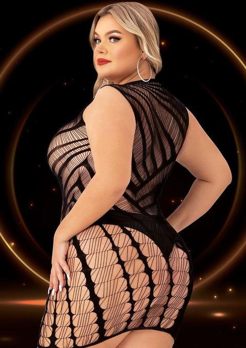 CUT OUT MINI DRESS BLACK Lingerie