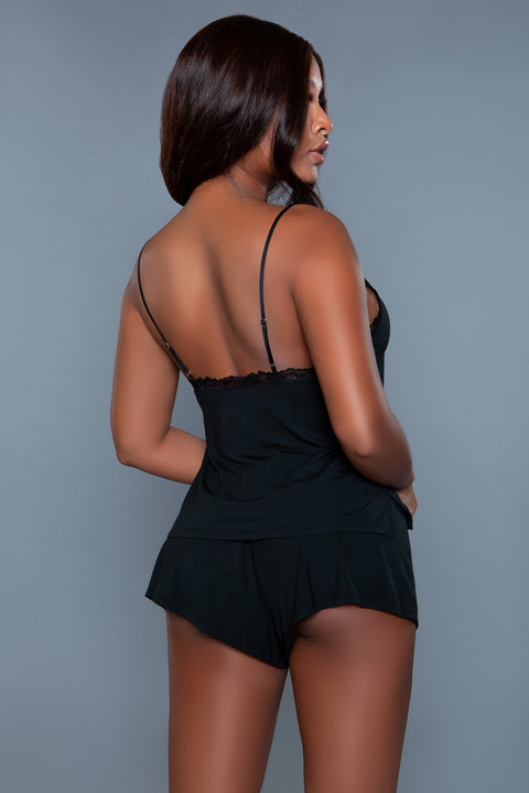 Emery Cami and Short Set Black