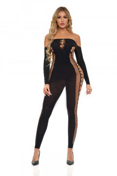 Diamond Bodystocking - Black