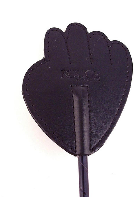 Rouge Fifty Times Hotter Leather Hand Riding Crop - Black