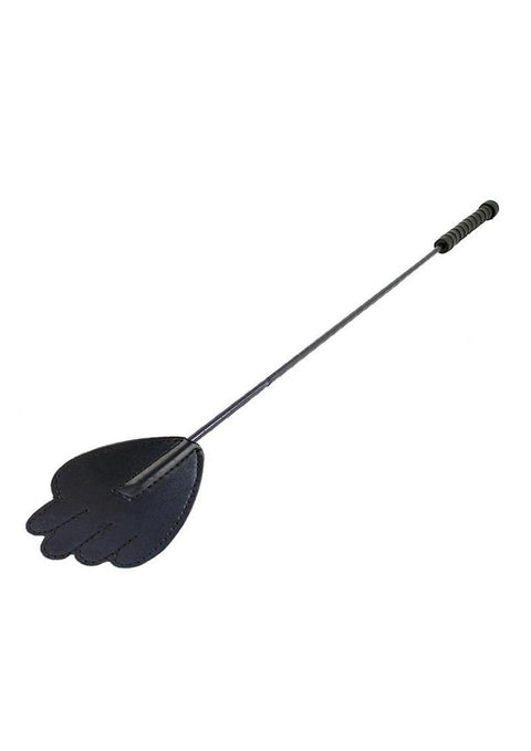 Rouge Fifty Times Hotter Leather Hand Riding Crop - Black