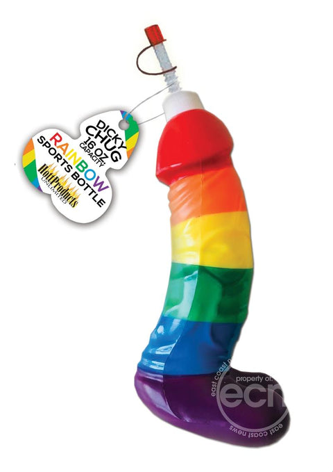 Rainbow Dicky Chug Sports Bottle 16 Ounces