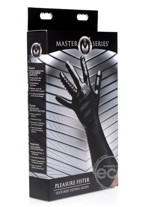 Master Series Pleasure Fister Textured Glove - Black