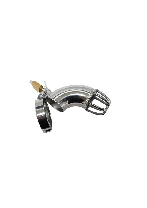 Rouge Stainless Steel Chastity Cock Cage with Padlock Fetish