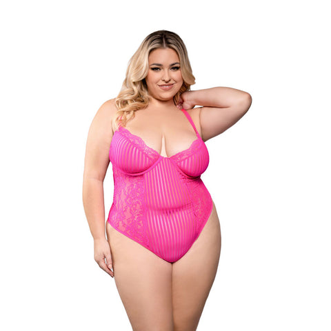 Juliette Crotchless Teddy 1X 2X Lingerie