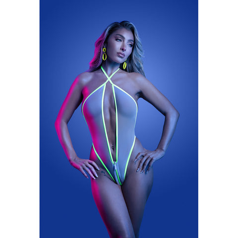 Supernatural Plunge Zipper Teddy Lingerie