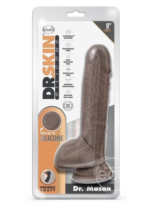 Dr. Skin Silicone Dr. Mason 9" Dildo With Suction Cup