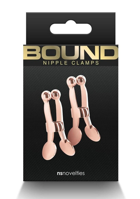 Bound Nipple Clamps C1 - Rose Gold Fetish