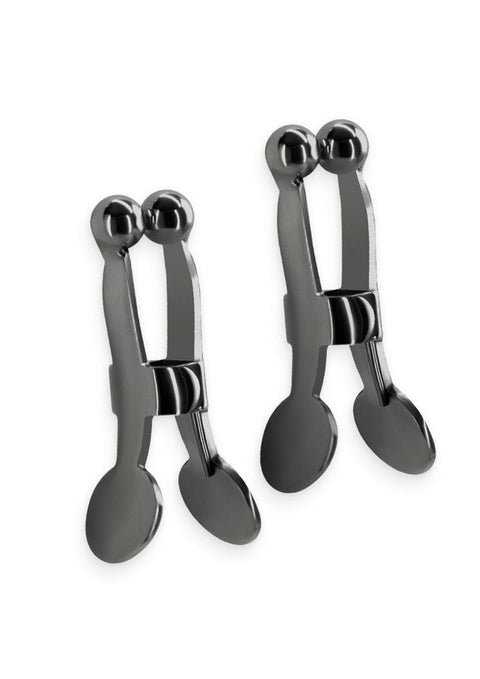 Bound Nipple Clamps C1 - Gunmetal Gray Fetish