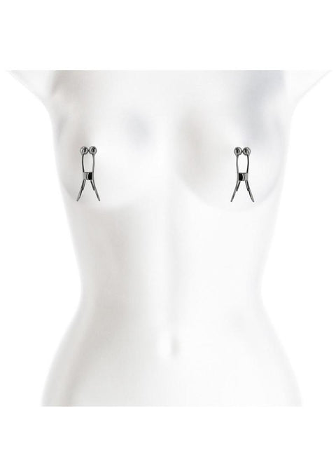 Bound Nipple Clamps C1 - Gunmetal Gray Fetish