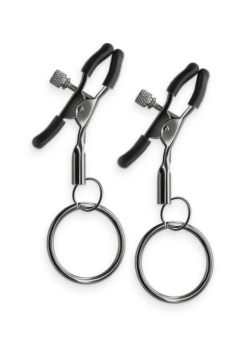 Bound Nipple Clamps C2 - Gunmetal Gray Fetish