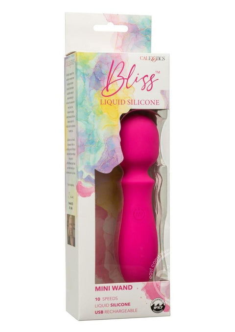 Bliss Liquid Silicone Rechargeable Mini Wand - Pink