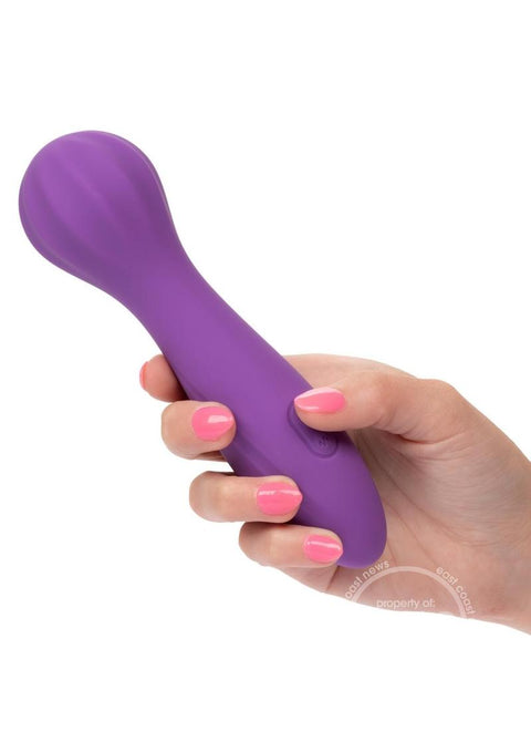 Stella Liquid Silicone O Wand Rechargeable Silicone Vibrator - Purple