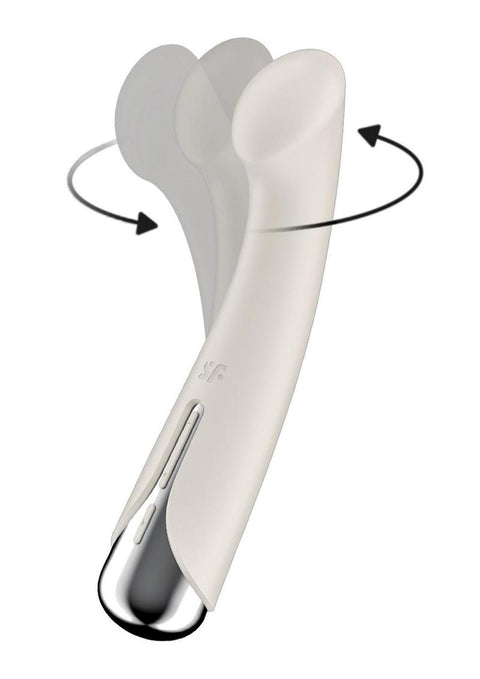 Satisfyer Spinning G-Spot 1 Rechargeable Silicone Vibrator - Beige