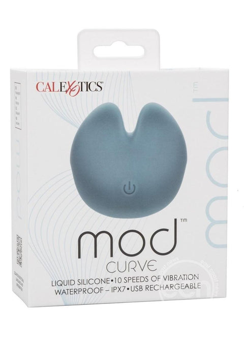 Mod Curve Rechargeable Silicone Vibrator - Blue Vibrators