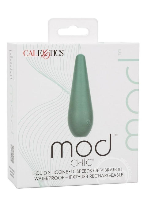 Mod Chic Rechargeable Silicone Vibrator - Green