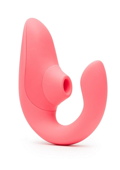 Womanizer Blend Rechargeable Silicone Vibrator with Clitoral Stimulator Vibrant Rose Vibrators