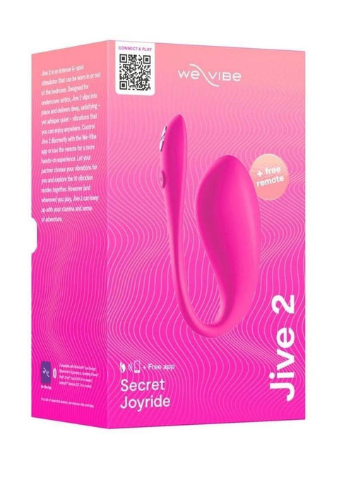 We-Vibe Jive 2 Silicone Rechargeable Wearable G-Spot Vibrator with Remote Control - Electric Pink Vibrators