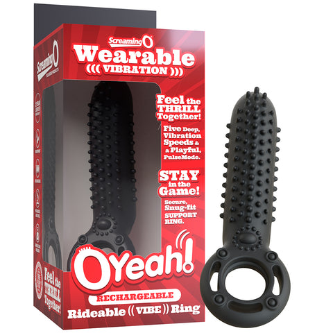 Rechargeable O Yeah Silicone Ring Black Penis Enhancement