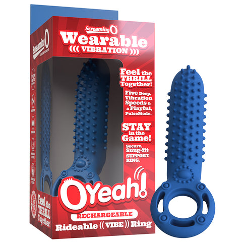 Rechargeable O Yeah Silicone Ring Blue Penis Enhancement