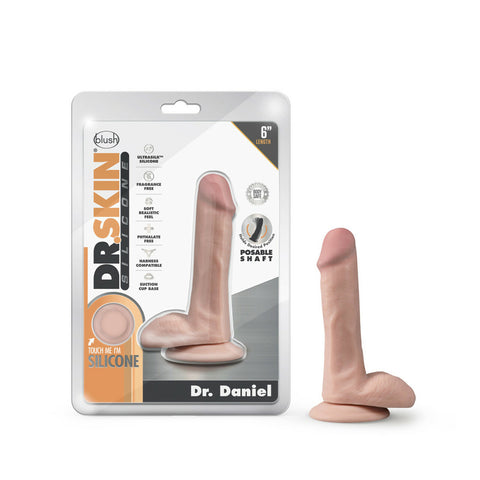 Dr. Skin Silicone Dr. Daniel 6" Dildo With Suction Cup