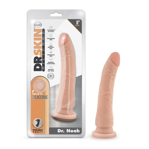 Dr. Skin Silicone Dr. Noah 8" Dong With Suction Cup