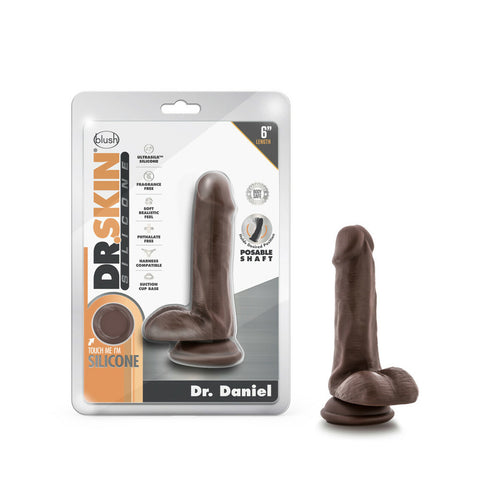 Dr. Skin Silicone Dr. Daniel 6" Dildo With Suction Cup