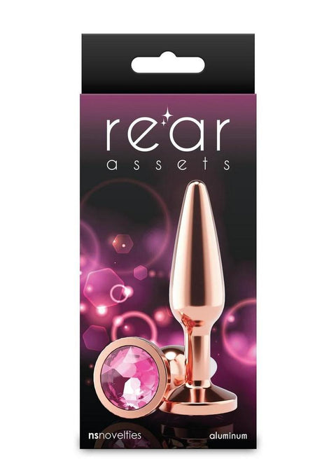 Rear Assets Chrome Tapered Anal Plug - Medium - Rose Gold Anal Products