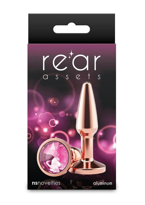 Rear Assets Chrome Tapered Anal Plug - Small - Rose Gold Anal Products