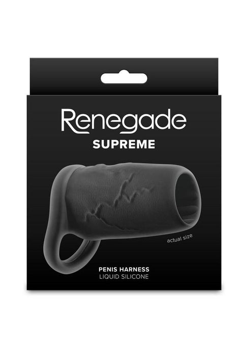Renegade Supreme Silicone Sleeve - Black Penis Enhancement