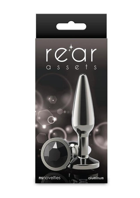 Rear Assets Chrome Tapered Anal Plug - Medium - Gray Anal Products