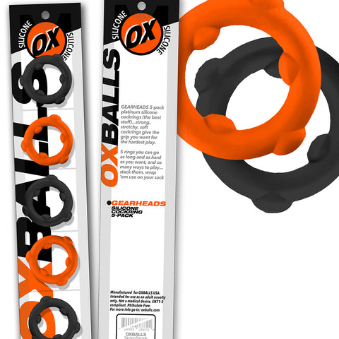 Gearheads Spinner 5pk Orange Black Penis Enhancement