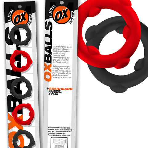 Gearheads Spinner 5pk Red Black Penis Enhancement