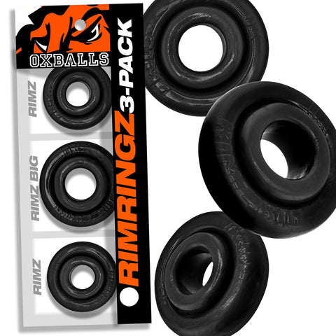 Rimzringz 3Pk Black Penis Enhancement