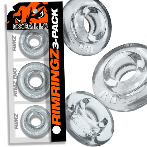 Rimzringz 3Pk Clear Penis Enhancement