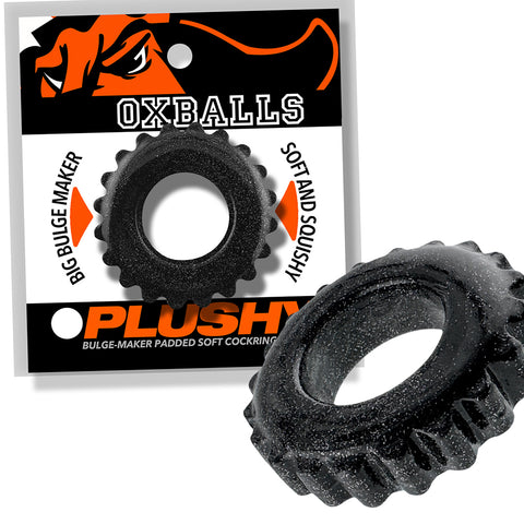 Plushy Oxballs Cock Ring Black Mica Penis Enhancement