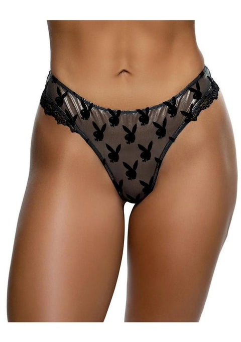 Playboy Shimmer Bunny Thong Lingerie