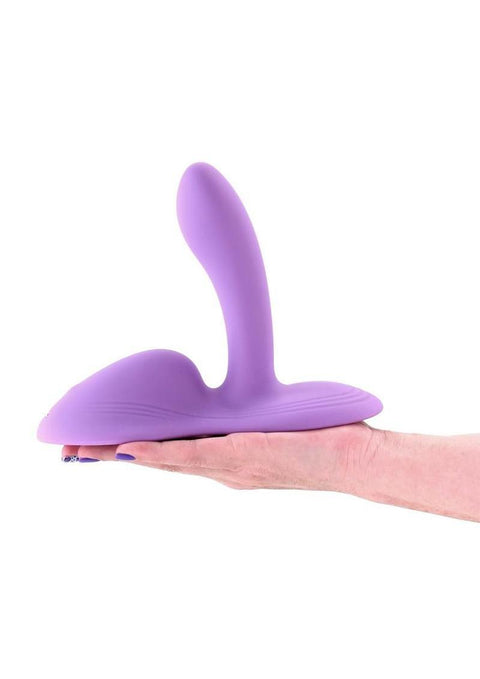 Grinders Paramour App Controlled Rechargeable Silicone Vibrating Dual Motor Pad - Purple Vibrators