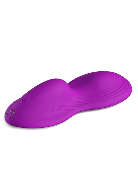 Grinders Tremor App Controlled Rechargeable Silicone Vibrating Dual Motor Pad - Purple Vibrators