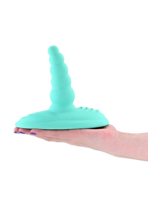 Grinders Sublime App Controlled Rechargeable Silicone Vibrating Dual Motor Beaded Pad - Aqua Vibrators