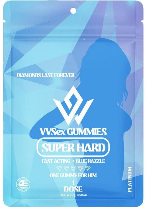 VVSEX Gummies Super Hard for Him 60ct - Blue Razzle Male Enhancements