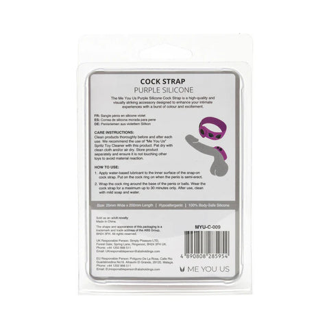 Me You Us Purple Silicone Cock Strap Penis Enhancement
