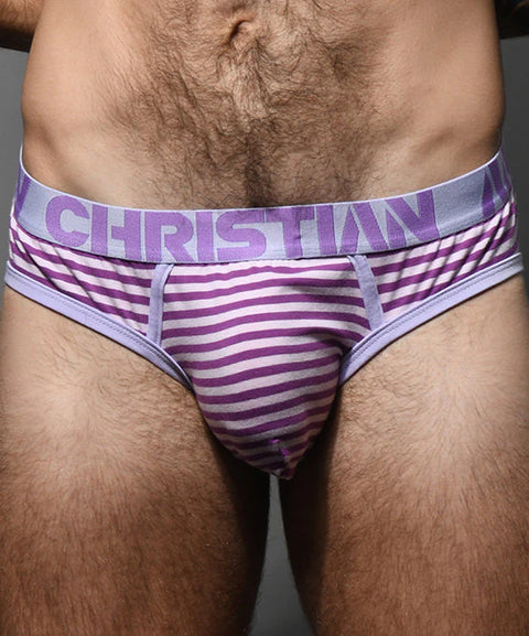 LAVENDER STRIPE BRIEF W/ ALMOST NAKED® Menswear