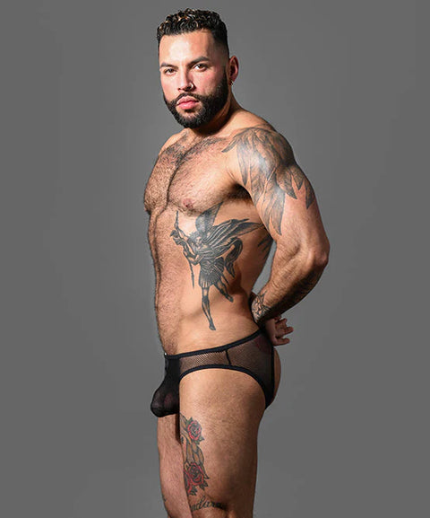 Sexy Mesh Ring Bubble Butt Thong w/ ALMOST NAKED® Menswear